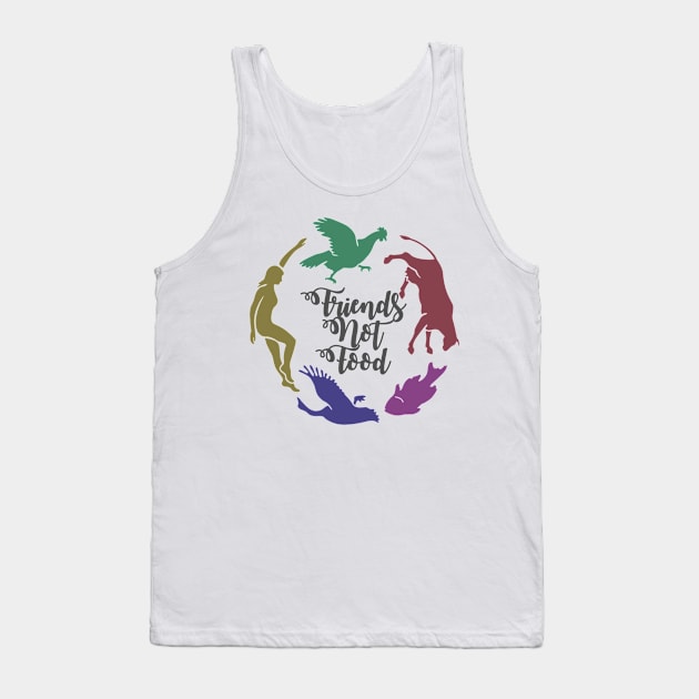 FRIENDS NOT FOOD VEGAN GIFT Tank Top by ReignGFX